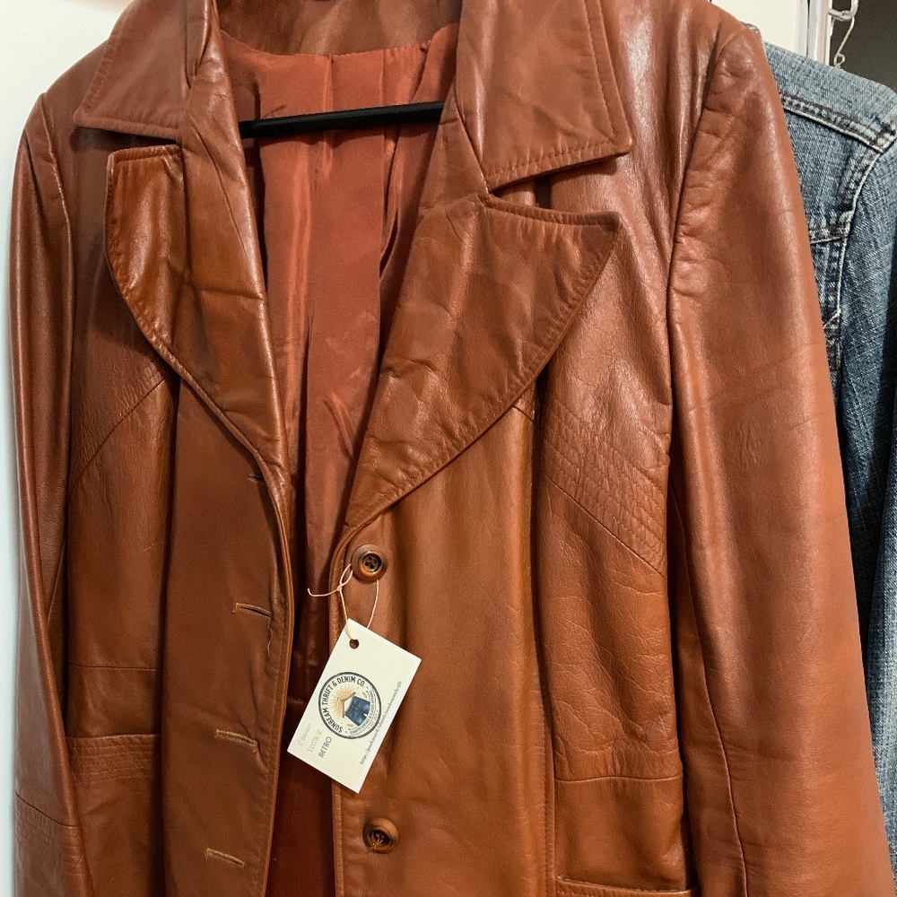 Skin Flair Vintage Leather Blazer ~ 70's Rare